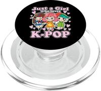 K-Pop Just A Girl Who Loves K-Pop Korean Pop Band PopSockets PopGrip pour MagSafe