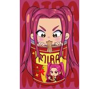 K-Pop Korean Pop Mira Ramen noodles Notebook - Pink: U.K Size 6" x 9" (15.2cm x22.8cm): 120 Pages