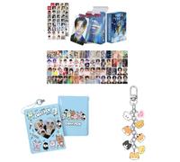 K-pop Lot de 60 cartes postales photo 64 pièces autocollants Album Classeur Livre Porte-porte-clés (ENHYPEN)