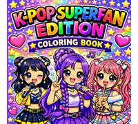 K-Pop Superfan Edition Coloring Book: K-pop Idol Fashion Coloring Book | Cute and Relaxing Designs Chibi Kawaii For Tweens, Teens , & Adults Pop Star Fan