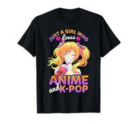 K-PopMusic Mignon Anime Girl Esthétique Kawaii Cartoon Boba T-Shirt