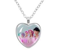 K-Pops Demons Hunters Collier Hun-Trix RU Mi sa Ja Boys de Rpy Ti Ger Dessins Animés Collier K-Pop D-Demon H-Hunters Merch Heart Pendants colliers Accessoires pour Les Fans, Les Femmes, Les Filles-V