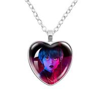 K-Pops Demons Hunters Collier Hun-Trix RU Mi sa Ja Boys de Rpy Ti Ger Dessins Animés Collier K-Pop D-Demon H-Hunters Merch Heart Pendants colliers Accessoires pour Les Fans, Les Femmes, Les Filles-K