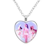 K-Pops Demons Hunters Collier Hun-Trix RU Mi sa Ja Boys de Rpy Ti Ger Dessins Animés Collier K-Pop D-Demon H-Hunters Merch Heart Pendants colliers Accessoires pour Les Fans, Les Femmes, Les Filles-A