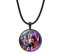 K-Pops Demons Hunters Collier Hun-Trix ru mi sa Ja Boys de Rpy Ti Ger Dessins Animés Collier K-Pop D-Demon H-Hunters Merch Circulaire Pendants colliers Accessoires pour Les Fans, Les Femmes-G