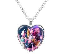 K-Pops Demons Hunters Collier Hun-Trix RU Mi sa Ja Boys de Rpy Ti Ger Dessins Animés Collier K-Pop D-Demon H-Hunters Merch Heart Pendants colliers Accessoires pour Les Fans, Les Femmes, Les Filles-I