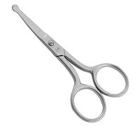 K-Pro Ciseaux Poils Nez & Oreilles en Acier Inoxydable 9 cm à Bout Arrondi | Ciseaux de précision visage pour barbe et sourcils, acier inox de haute qualité, format voyage compact, unisexe.