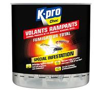 K.PRO - Fumigateur Insecticide Volants et Rampants - Spécial Infestation - Action Radicale & Longue Durée - Ne Laisse Aucun Dépôt - Technique Professionnelle - 10g - entre 25 et 50m²