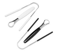 K-Pro Lot de 2 Gratte-Langue en Inox, Nettoyant Langue Noir & Blanc