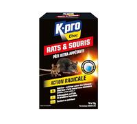 K.PRO Pâtes raticide rats et souris ultra-appétentes 150g