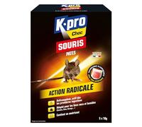 K.PRO Pâtes souris, 50g | Adapté lieux secs et humides, agent amérisant, colorant fluorescent