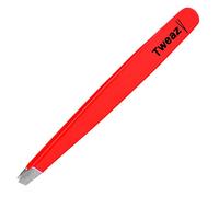 K-Pro TWEAZY Pince à Épiler Professionnelle - Pincettes en Acier Inoxydable pour l'épilation des Sourcils (Neon Rouge)