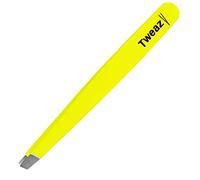 K-Pro TWEAZY Pince à Épiler Professionnelle - Pincettes en Acier Inoxydable pour l'épilation des Sourcils (Neon Jaune)