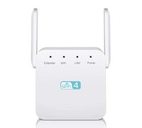 K-R611U Amplificateur WiFi avec 2 antennes, amplificateur Internet avec port Ethernet, extension de portée WiFi 2,4 GHz avec couverture de 3 650 m², 300 Mbps, K-R611U