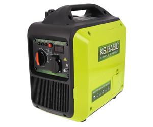 K&S BASIC 20i S Générateur inverter 2000 W essence groupe électrogène | générateur de courant avec mode éco, 230 V - Onde sinusoïdale pure, puissance nominale de 1, 8 kW, silencieux, portable