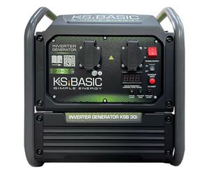 K&S Basic 30i Générateur onduleur 2800 W puissance nominale 3000 W maximum, générateur de secours essence, onde sinusoïdale pure, mode éco, générateur électrique pour la maison, le camping et les