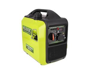 K&S BASIC Générateur inverter 20i S 2000 W, générateur de secours à essence 230 V - Onde sinusoïdale pure, générateur de courant avec mode éco, affichage LED, puissance nominale de 1,8 kW, portable