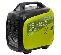 K&S BASIC KSB 22i S Générateur inverter 2000W, générateur à essence | générateur à essence léger EURO V,conversion électronique, portable, mode ECON, boîtier d'isolation acoustique,2 prises
