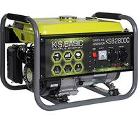 K&S BASIC KSB 2800C Générateur essence 2800 W, cuivre, groupe électrogène | Alternateur 6,5 CV moteur essence 4 temps, bobinage cuivre, régulateur (AVR), 16A, 230V, maison, loisirs, coupure de courant