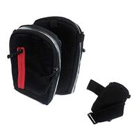 K-S-Trade Housse Caméra pour Sony HDR-CX 405 Sac à Bandoulière étui De Ceinture Compatible avec Sony HDR-CX 405 Mallette Transport Protection Saccoche Couvercle Sac Noir pour Téléphone Portable