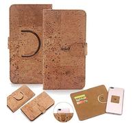 K-S-Trade Housse pour Fairphone 4 Compatible avec Fairphone 4 Housse Coque De Liège Étui Protection Portefeuille Cas Case 360° Sacoche Sac Cover Couvercle Portemonnaie Marron 1x