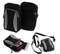 K-S-Trade Sac Ceinture pour Om System TG-7 Compatible avec Om System TG-7 Sac De Ceinture à Bandoulière Poche Poitrine Cas Voyage Vertical Housse Protection Étui Couvercle du Boîtier Clip Noir 1x