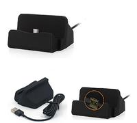 K-S-Trade Station Charge d'accueil Compatible avec Nokia G21 Base De Chargeur Dock Chargement Connecteur Micro USB Desktop Charger Charging Stand Cradle Noir