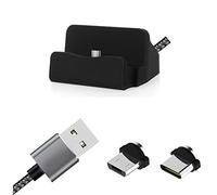 K-S-Trade Station d'accueil pour TCL 50 5G Haute Qualité Station d'accueil Et De Charge Base De Chargeur Dock Chargement Compatible avec TCL 50 5G Connexion Magnétique avec Connecteur USB-Type-C Et