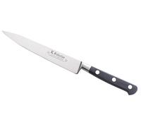 K SABATIER - Filet De Sole 15 Cm Gamme Authentique - Acier Inoxydable - Manche Noir - 100% Forge - Entièrement Fabrique en France