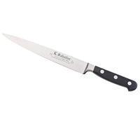 K SABATIER - Filet De Sole 20 Cm Gamme Bellevue - Acier Inoxydable - Manche Noir - 100% Forge - Entièrement Fabrique en France