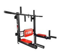 K-Sport: Sbarra per trazioni + stazione di sollevamento per montaggio a parete I stazione di forza con barra Pull-Up Bar & Dip Bar | Torre di forza & Torre di trazioni | Dip Station, incl. E-Book