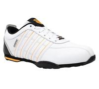 K-Swiss Arvee 1.5 Baskets pour Homme Blanc/Noir/Orange Coquelicot Taille 45 EU, Blanc Noir Orange Poppy, 45 EU