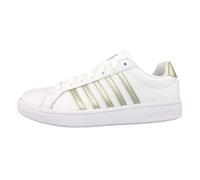 K-Swiss Baskets courtes TIEBREAK pour femme, blanc/champagne, doré, 37 EU