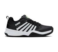 K-Swiss Chaussures de Tennis Court Express 2 Clay pour Homme, Noir/Blanc/Vert Fluo Doux, 46 EU