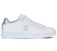 K-Swiss Chaussures en Cuir Court Shield II Blanc, Argent