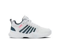 K-Swiss Court Express 2 Chaussure moquette Enfants - blanc, bleu petrol