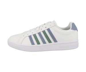 K-Swiss Court Tiebreak, Basket Femme, Blanc Ashleigh Blue Beryl Green, 41.5 EU