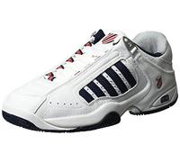 K-Swiss Defier Rs, Chaussures de Tennis homme - Blanc - White (White/Dressblue/Fieryred 164), 42.5 EU
