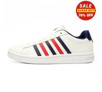 K-Swiss Homme Court Tiebreak II Basket, WHT Peacot Smba Red, 41 EU