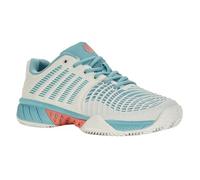 K-Swiss Femme Express Light 3 HB Chaussures de Tennis, Blanc De Blanc Nile Blue Desert Flower, 37.5 EU