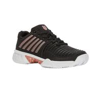 K-Swiss Femme Express Light 3 HB Chaussures de Tennis, Noir, Acier, Gris, Or Rose, 41 EU