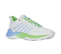 K-Swiss Femme Hypercourt Supreme 2 Chaussures de Tennis, WHT Green Dtchcnl, 40 EU