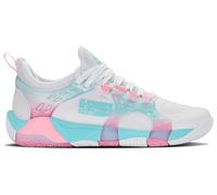 K-Swiss Femme K-Frame Padel Chaussures de Tennis, White Soft Neon Blue Neon Bubble Gum, 41 EU