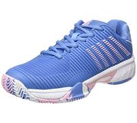 K-Swiss Girl's Hypercourt Express 2 HB Tennis Shoe, Silver Lake Blue White Orchid Pink, 38/38.5 EU