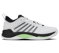 K-Swiss Homme Hypercourt Supreme 2 Clay Chaussure de Tennis, Blanc Noir Doux Néon Vert, 47 EU