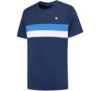 K Swiss Ks Core Team Striped Crewneck Short-Sleeve Performance T-Shirt Marine Moyen Male