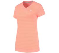 K Swiss Ks Hypercourt V-Neck T-Shirt Womens Fleur du désert 10 (S) Female