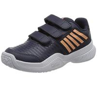 K-Swiss Mixte Court Express Strap Omni Chaussure de Tennis, Graystone Peach Nectar White, 33.5 EU