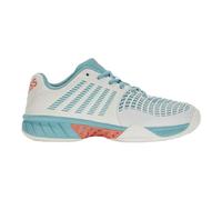 K-Swiss Performance Femme Express Light 3 Chaussures de Tennis, Blanc de Blanc Nile Blue Desert Flower, 37.5 EU