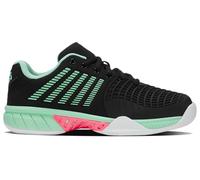 K-Swiss Tennis Express Light 3 Carpet Chaussures de Tennis pour Femme Black/Neon Mint/Neon Pastel Pi 38